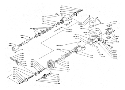 Fig-0 Diagram and Parts List for 744  Porter Cable Screwdriver